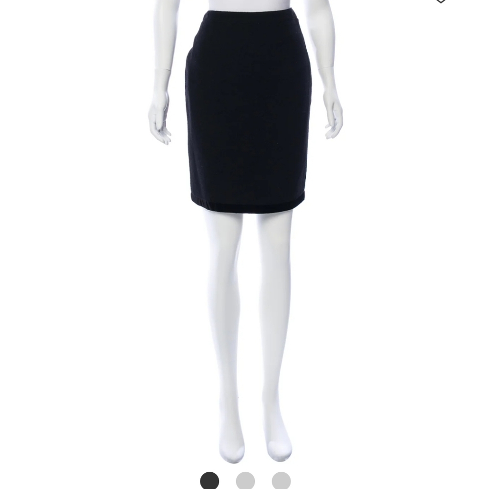 BLACK ANDREW GN WOOL KNEE-LENGTH SKIRT